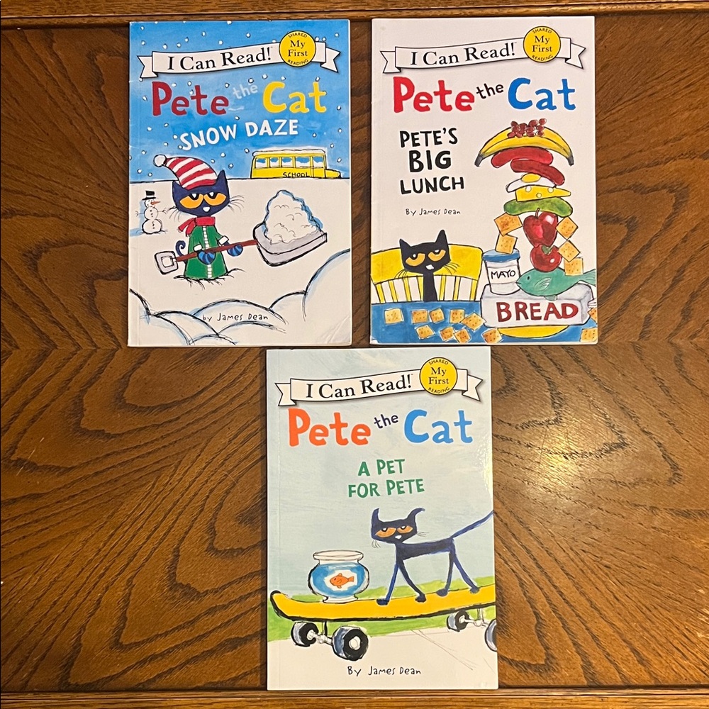 Pete the Cat kids books | set of 3 I Can Read! | level My First shared reading